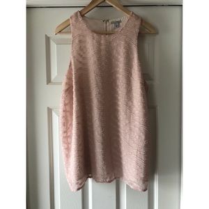 Halogen Pink Crepe Tank